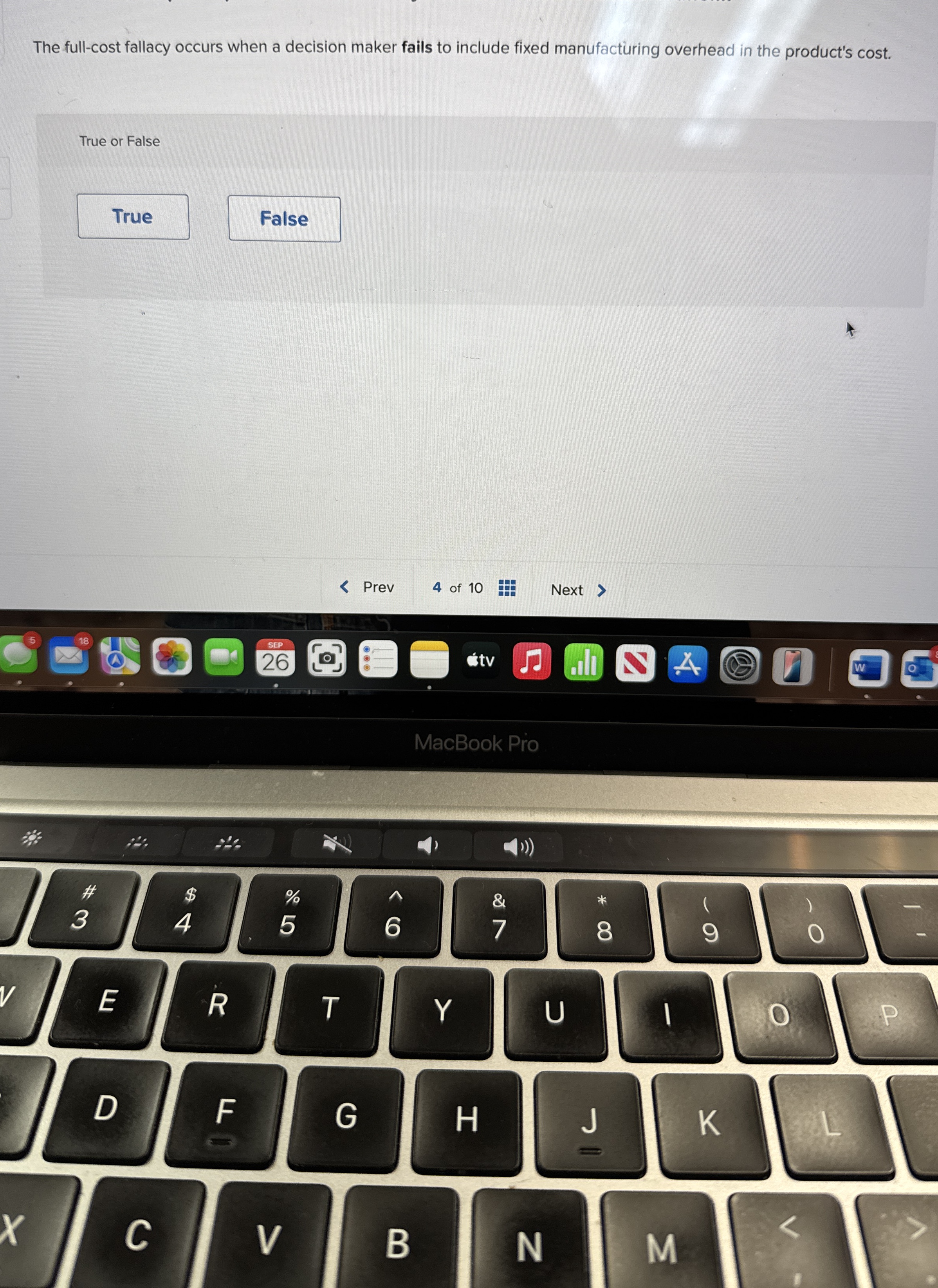  The full-cost fallacy occurs when a decision maker fails to include