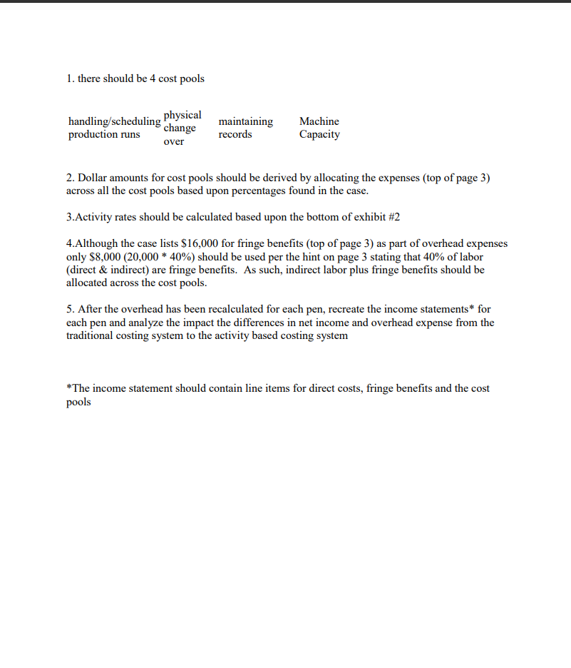  Please complete the attached case. The Excel spreadsheet contains the exhibits