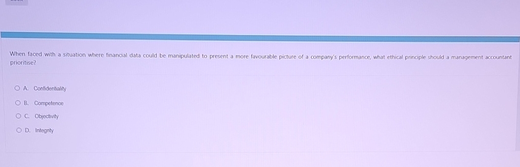  When faced with a situation where financial data could be manipulated