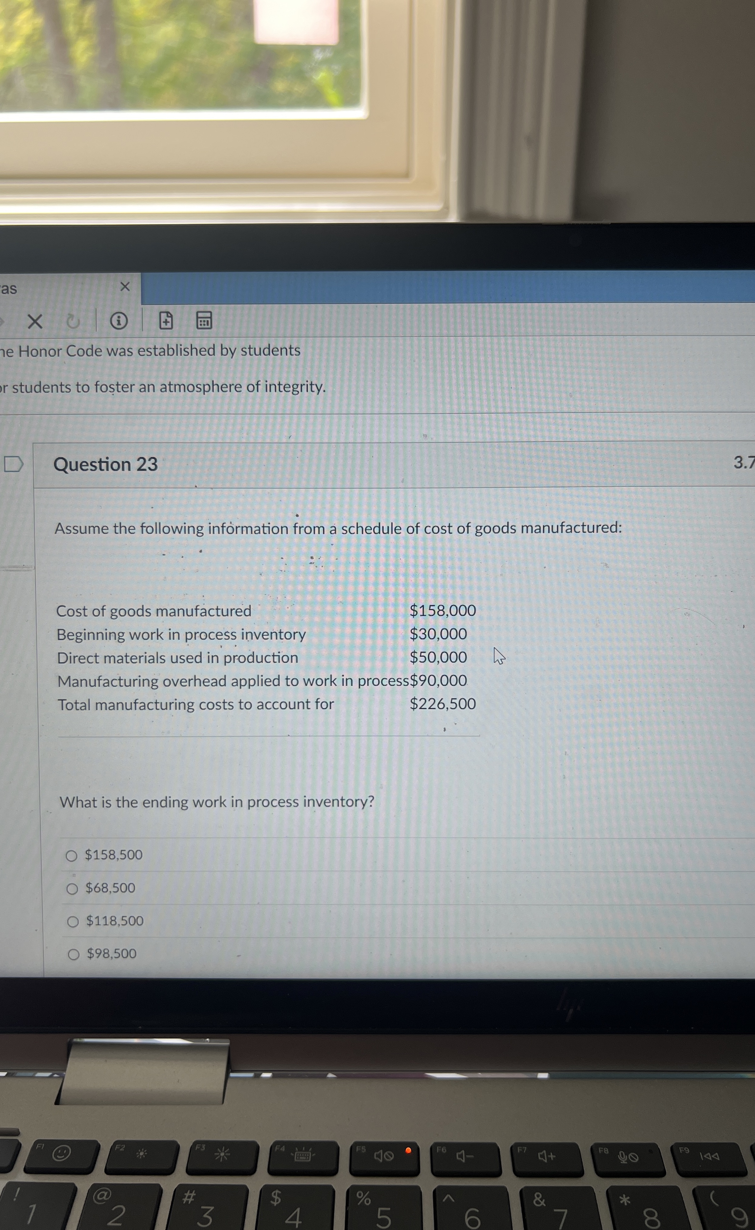  he Honor Code was established by students students to foster an