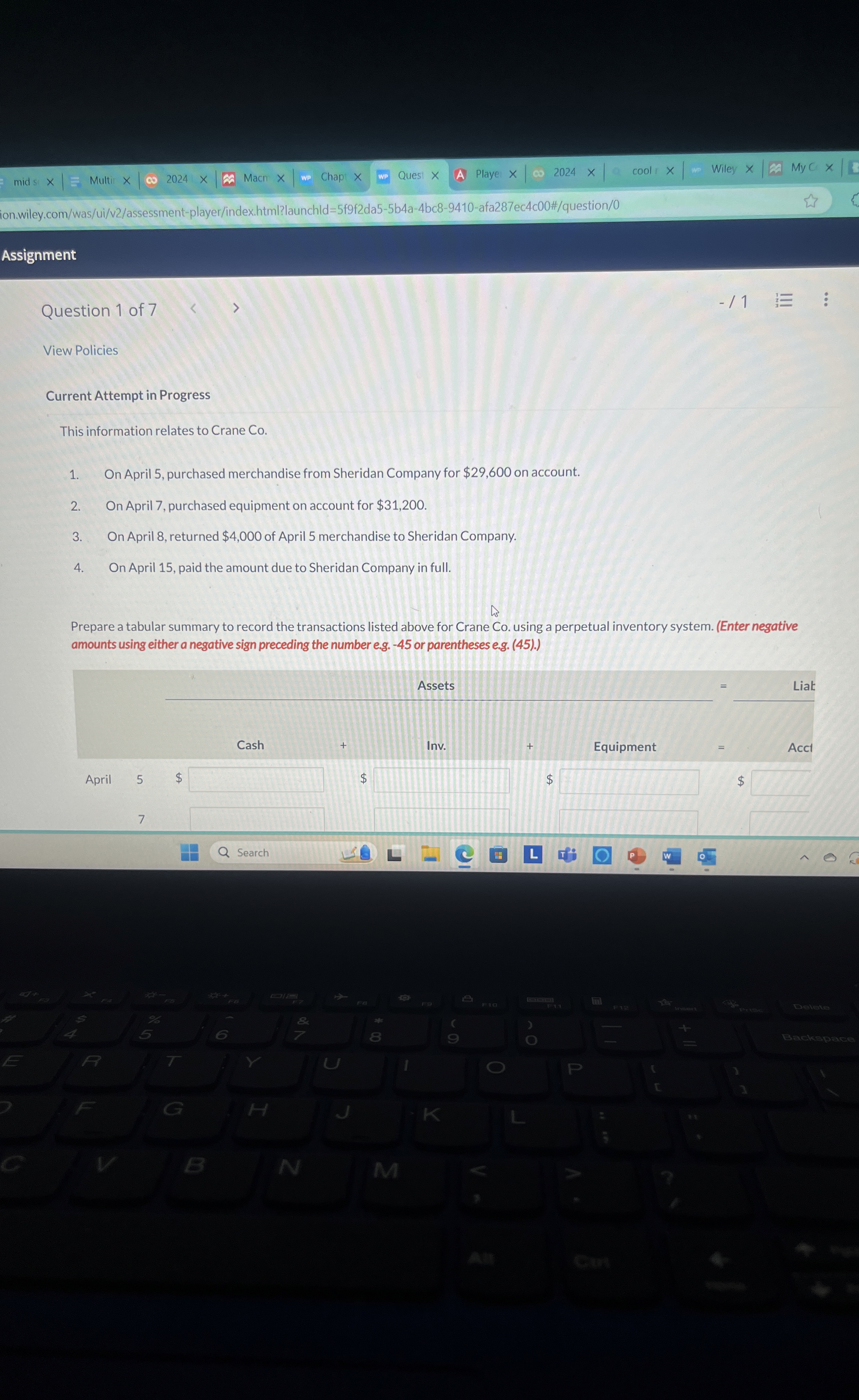  View Policies Current Attempt in Progress This information relates to Crane