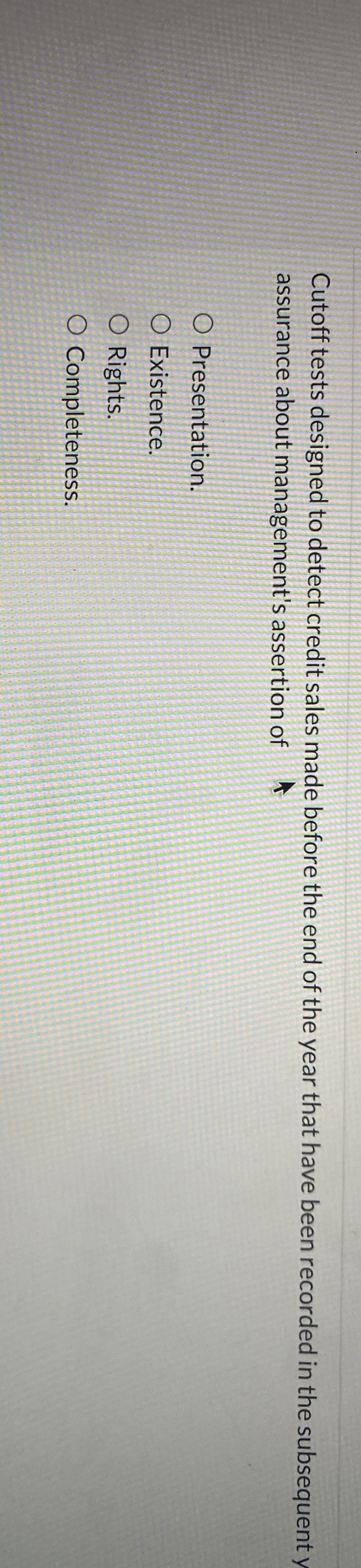  Cutoff tests designed to detect credit sales made before the end
