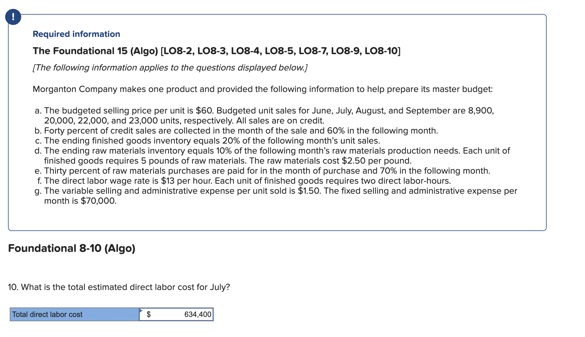  ! Required information The Foundational 15(Algo)[LO8-2, LO8-3, LO8-4, LO8-5, LO8-7, LO8-9,
