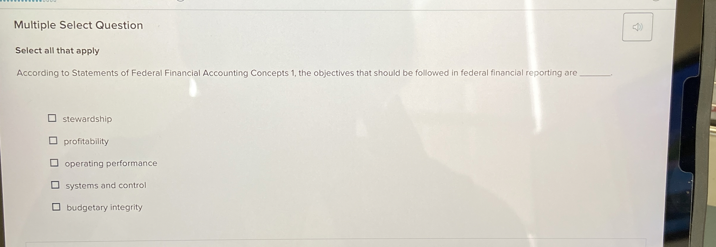  Multiple Select Question Select all that apply According to Statements of