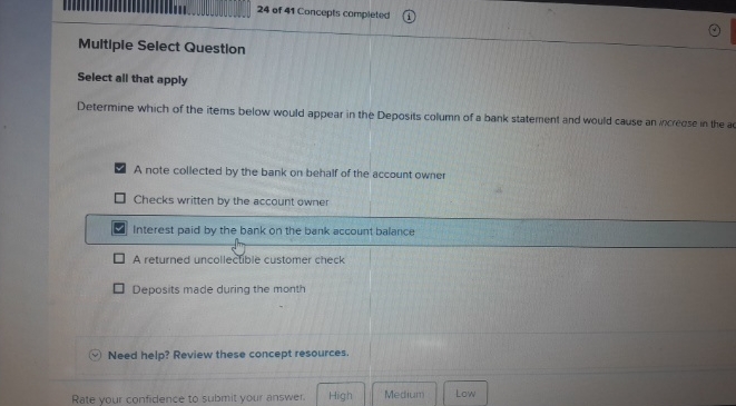  Multiple Select Questlon Select all that apply Determine which of the