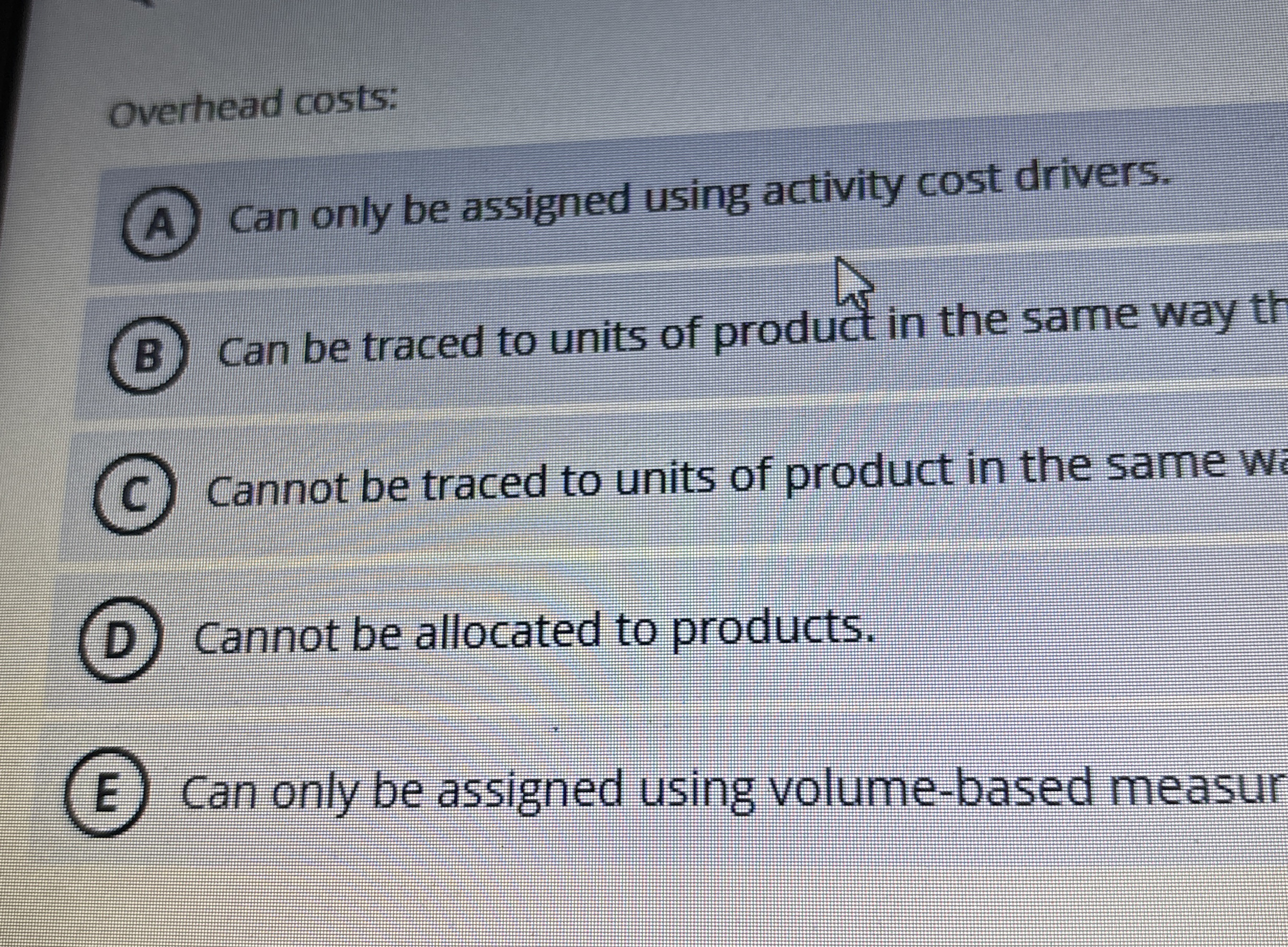  at the current year end ruiz compant found that its overhead