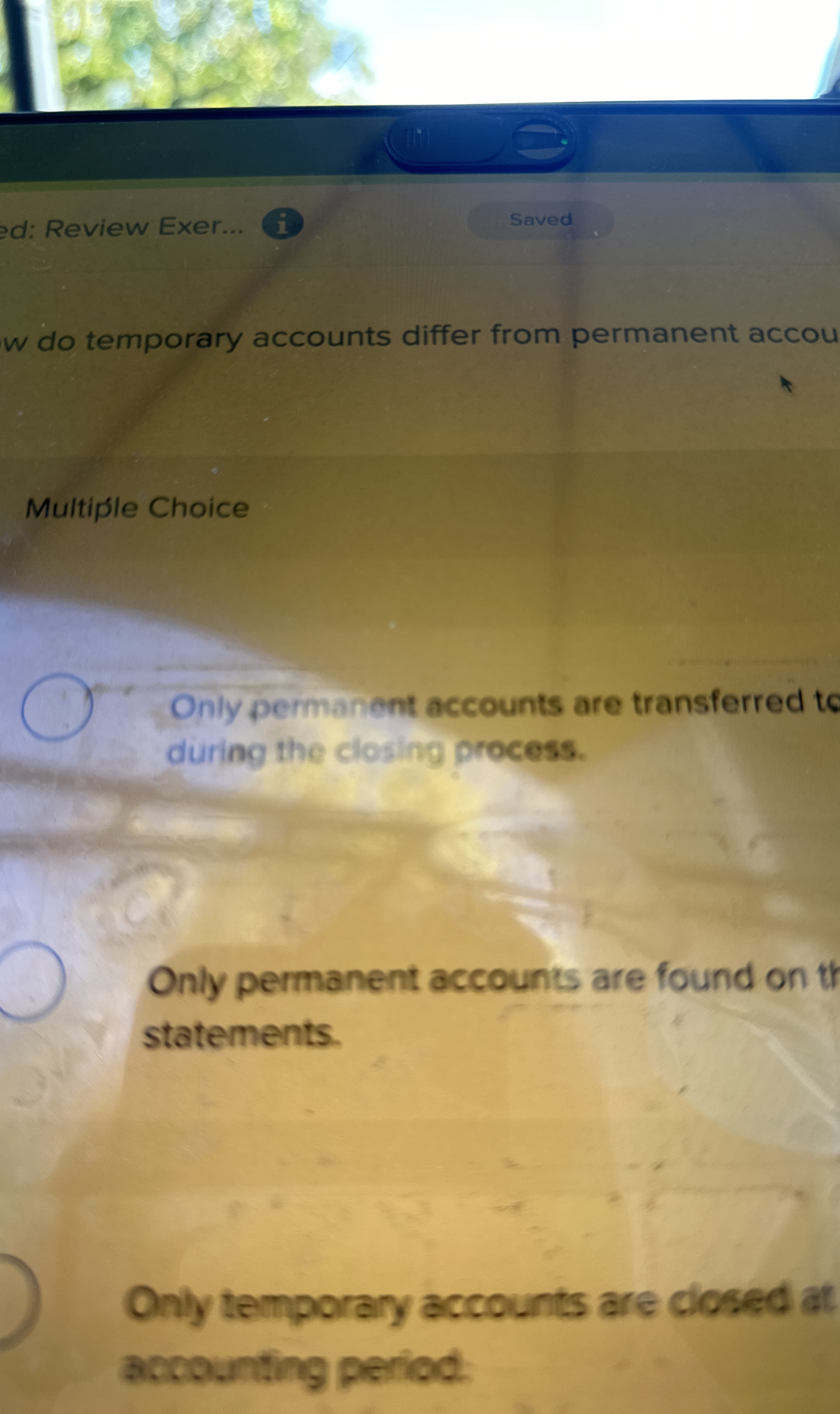  w do temporary accounts differ from permanent accou Multiple Choice Only