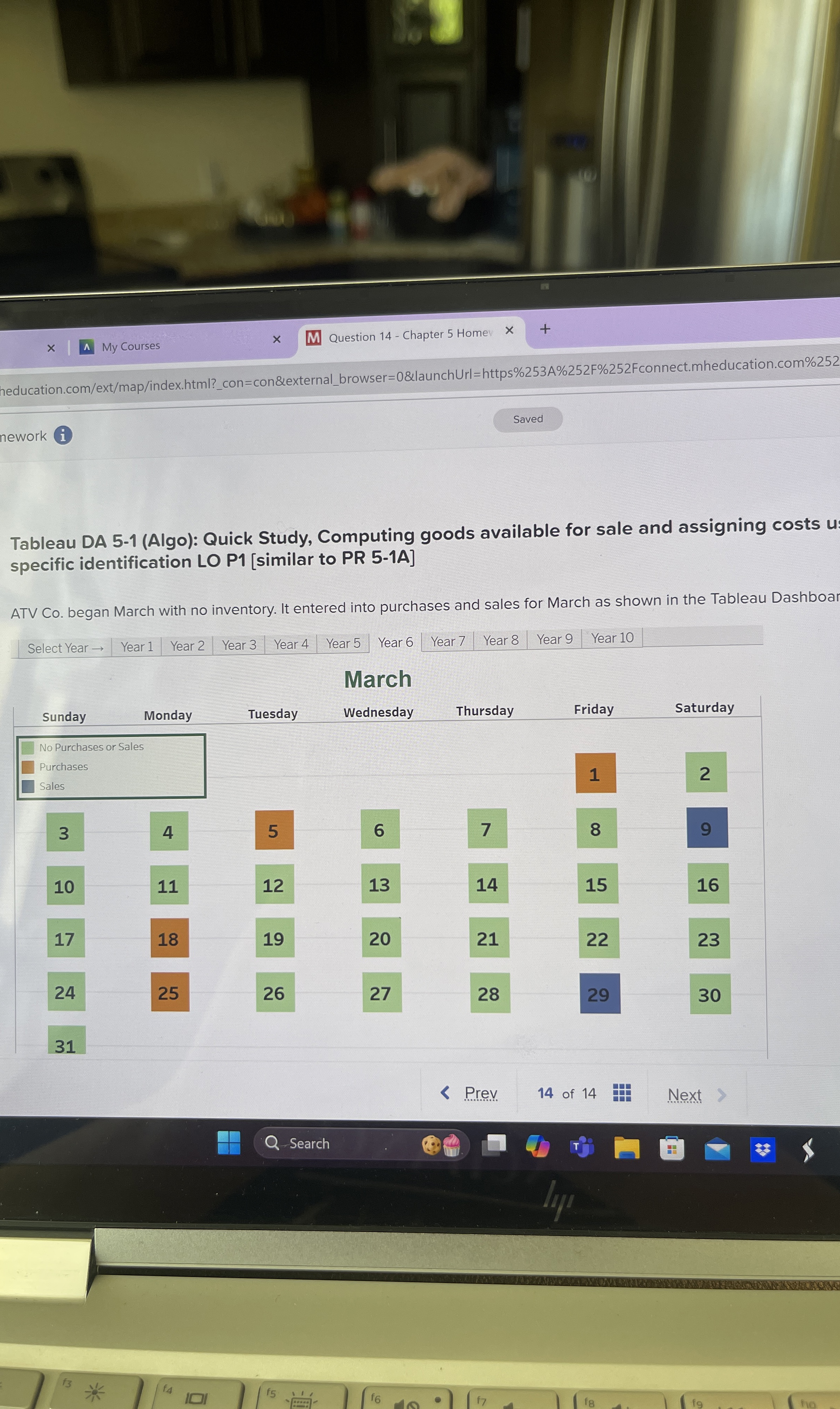  Tableau DA 5-1(Algo): Quick Study, Computing goods available for sale and