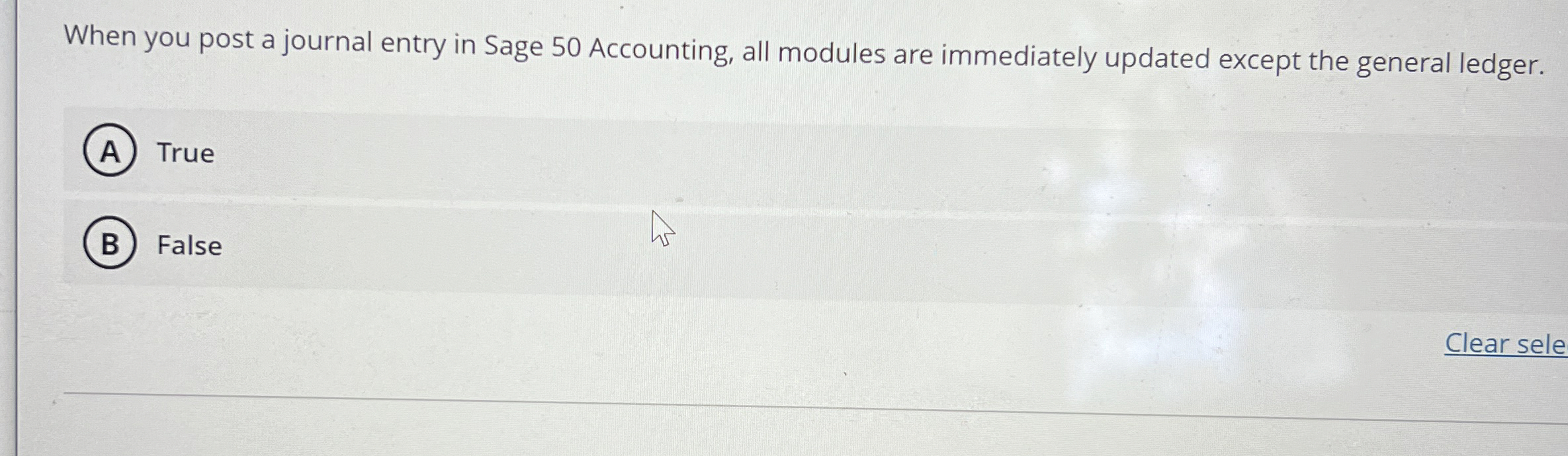  When you post a journal entry in Sage 50 Accounting, all