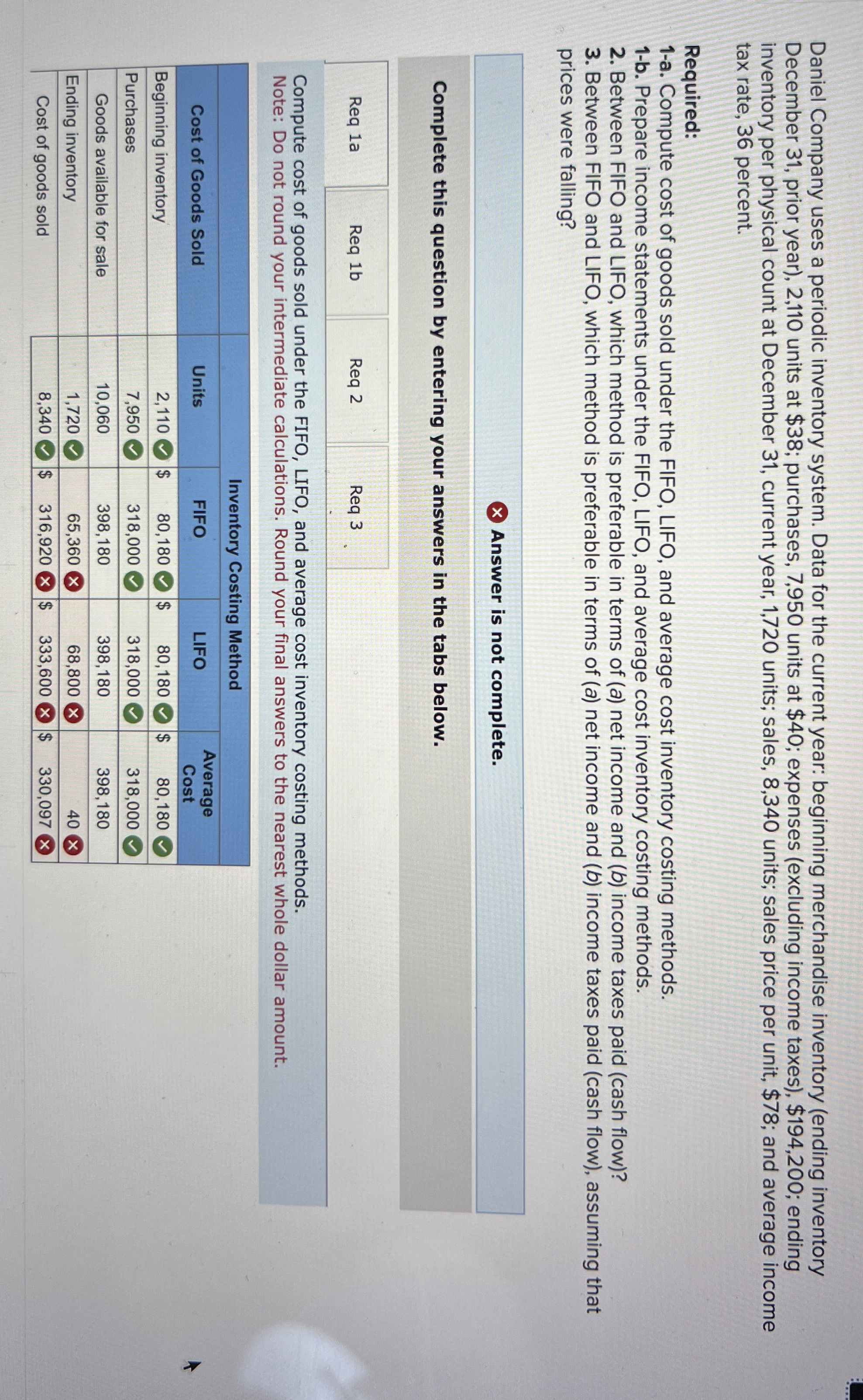  Daniel Company uses a periodic inventory system. Data for the current