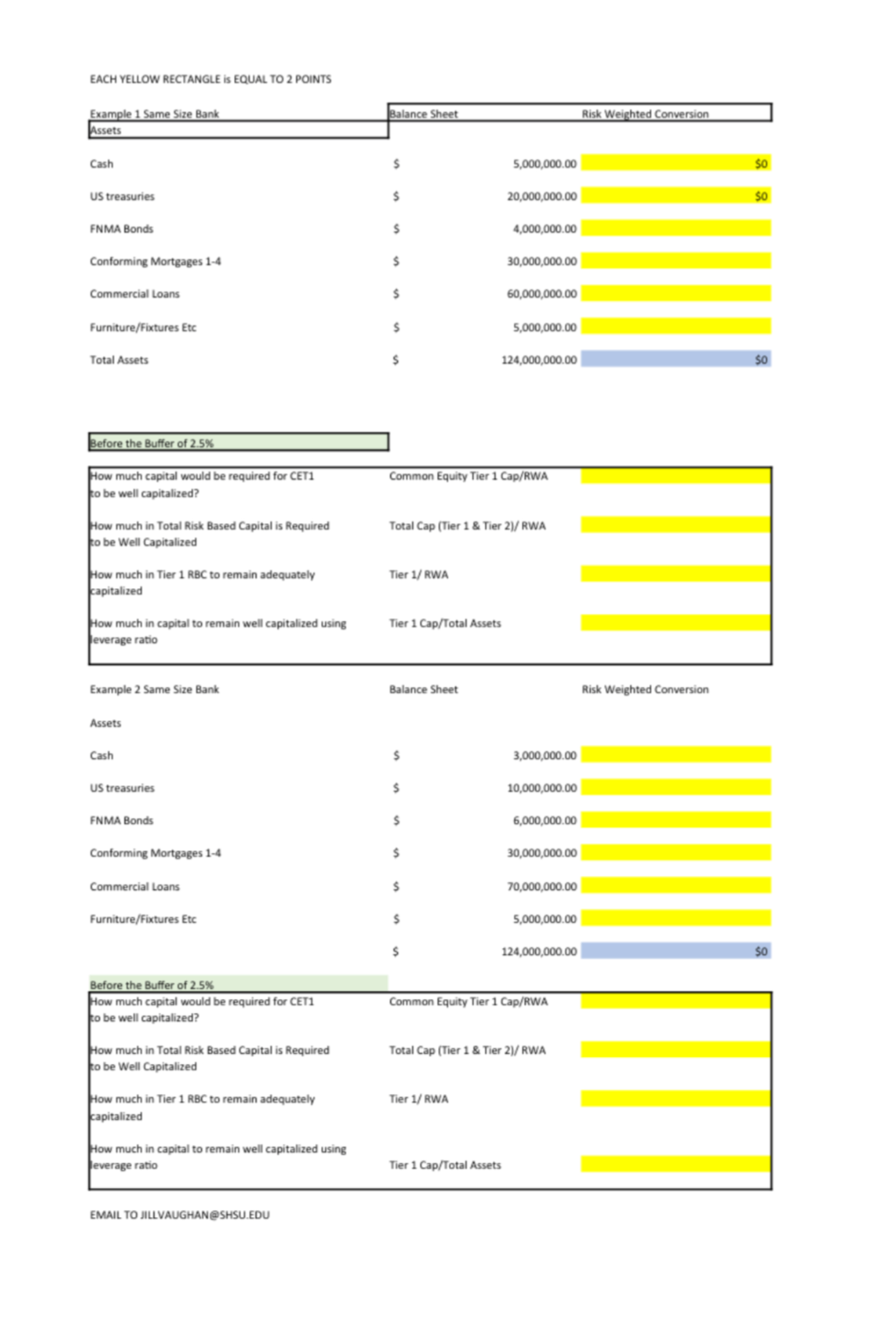  EACH YELLOW RECTANGLE iS EQUAL TO 2 POINTS 3efore the Buffer
