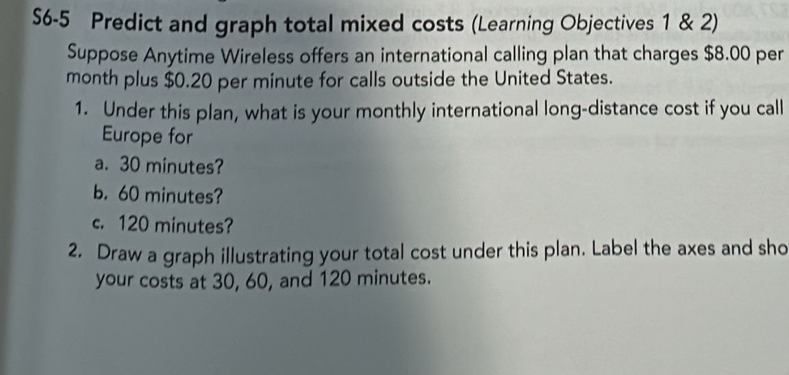  S6-5 Predict and graph total mixed costs (Learning Objectives 1 &