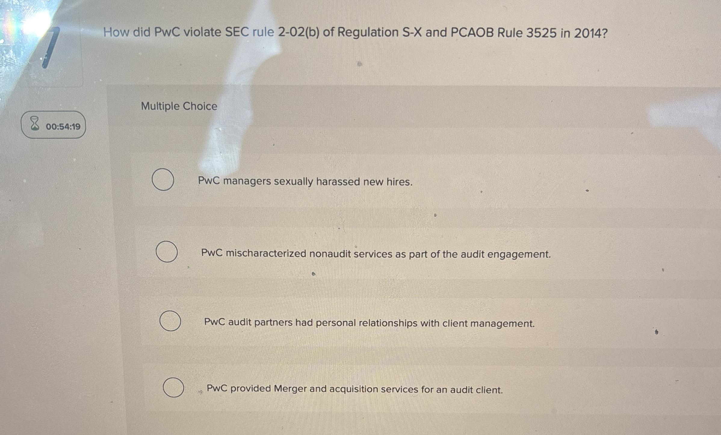  How did PwC violate SEC rule 2-02(b) of Regulation S-X and