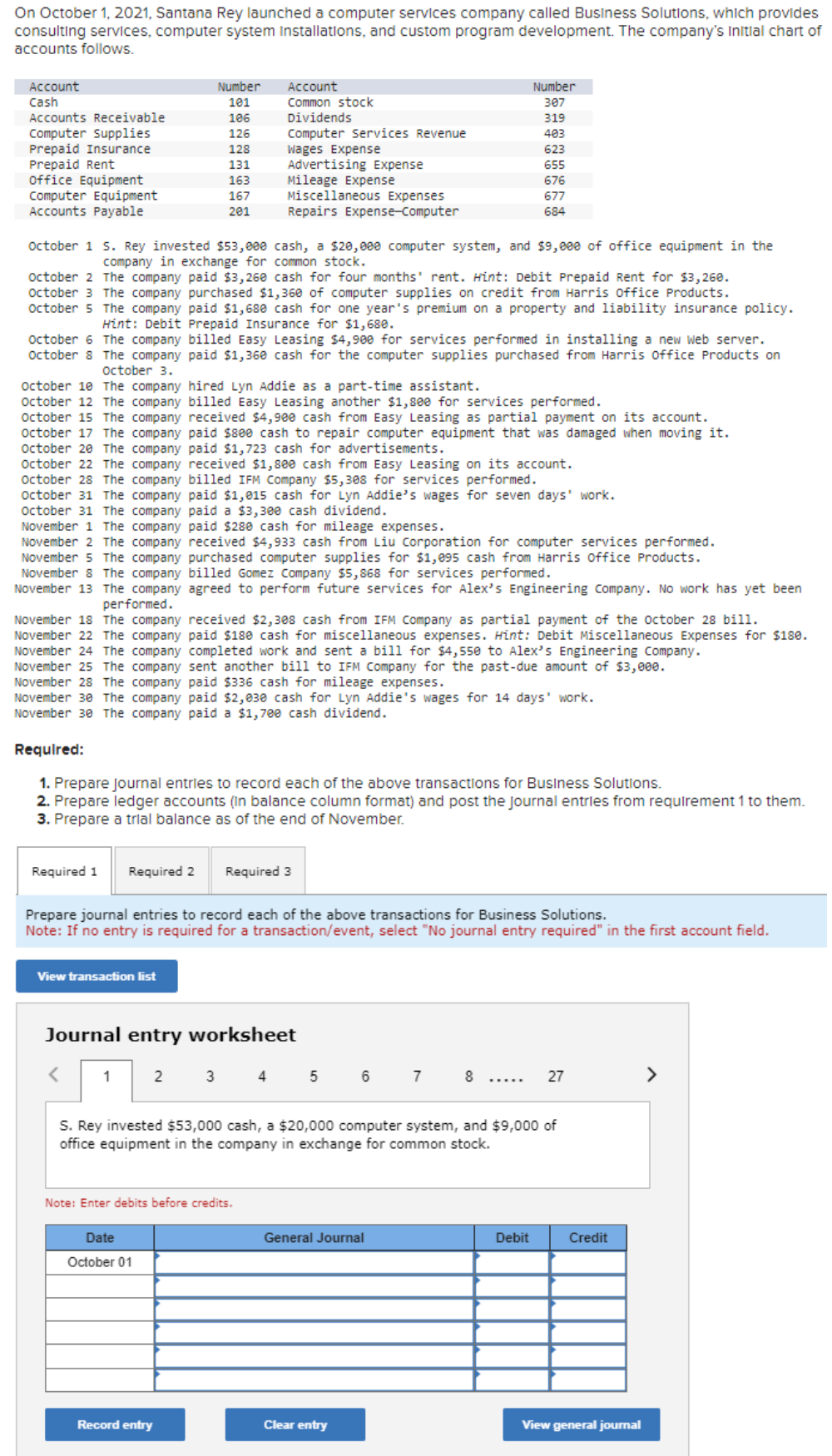  On October 1,2021, Santana Rey launched a computer services company called