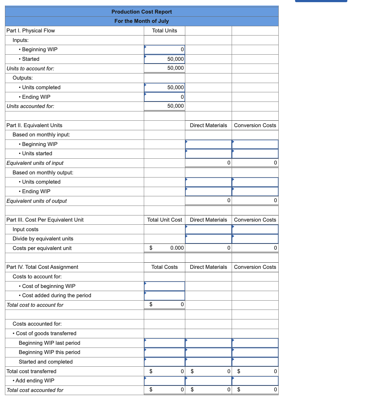  Exercise 18.4(Algo) Production Cost Report (LO18-6) Lamberton Industries uses process costing.