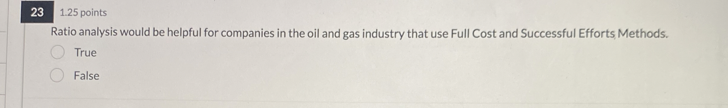  23 1.25 points Ratio analysis would be helpful for companies in