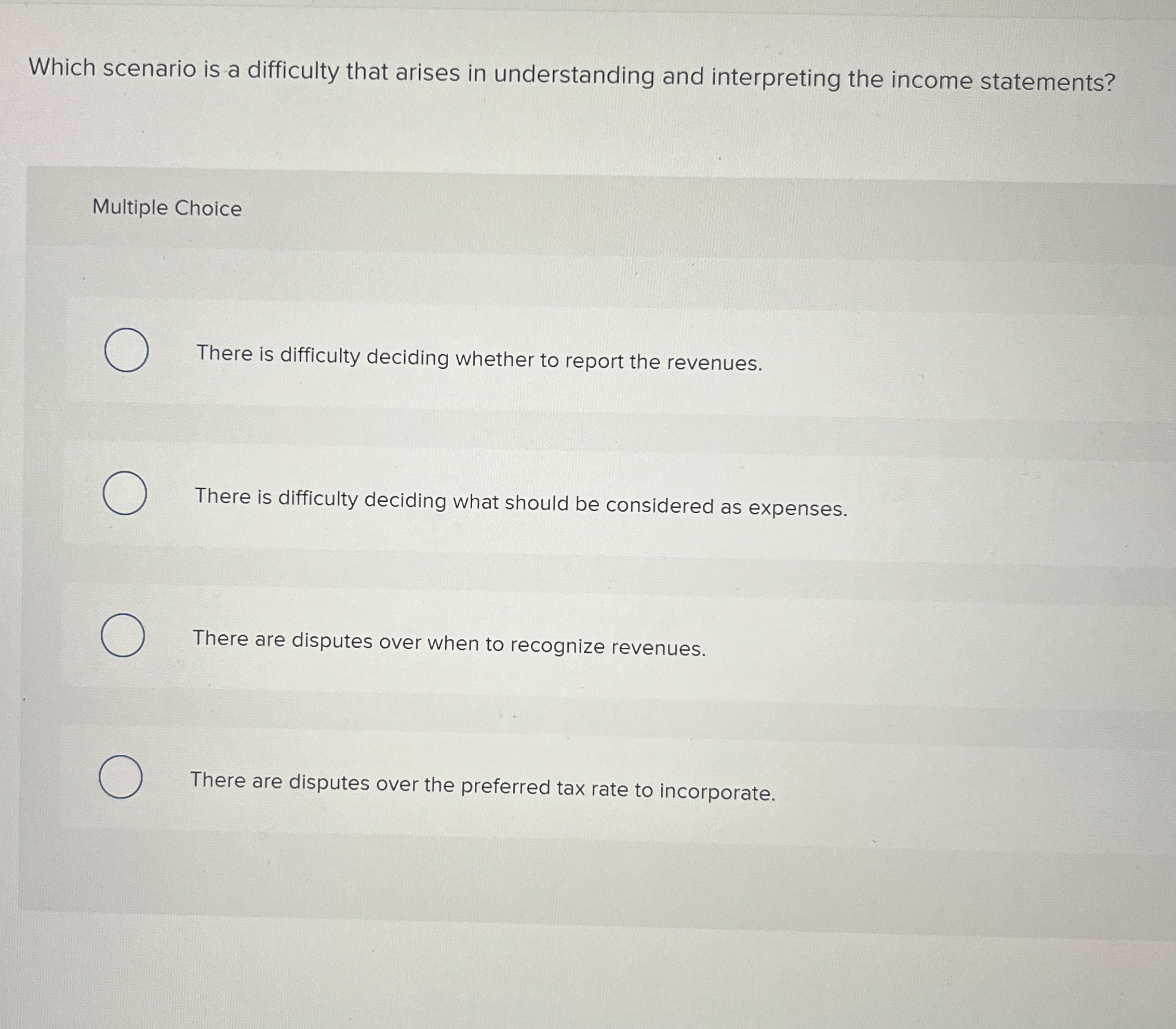  Which scenario is a difficulty that arises in understanding and interpreting