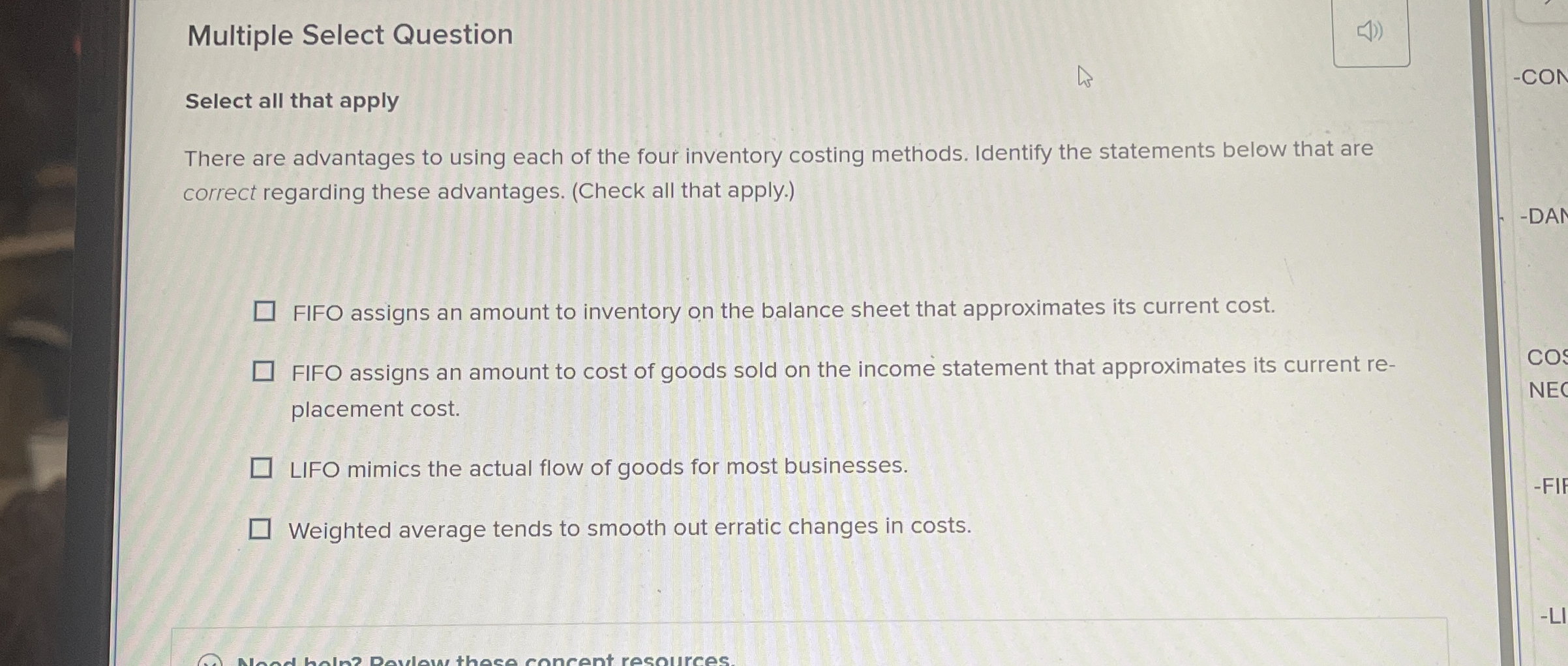  Multiple Select Question Select all that apply There are advantages to