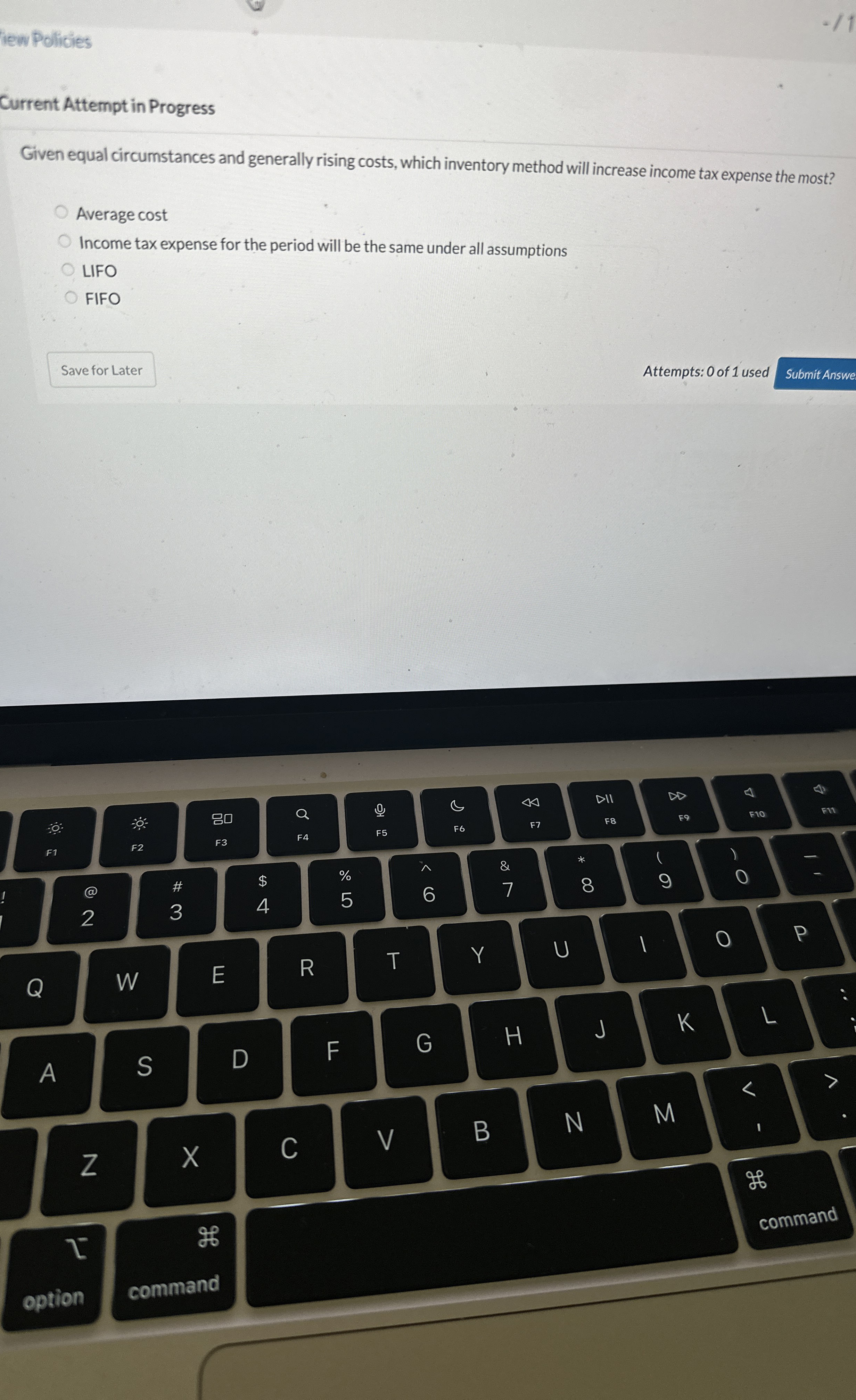  iew Policies Current Attempt in Progress Given equal circumstances and generally