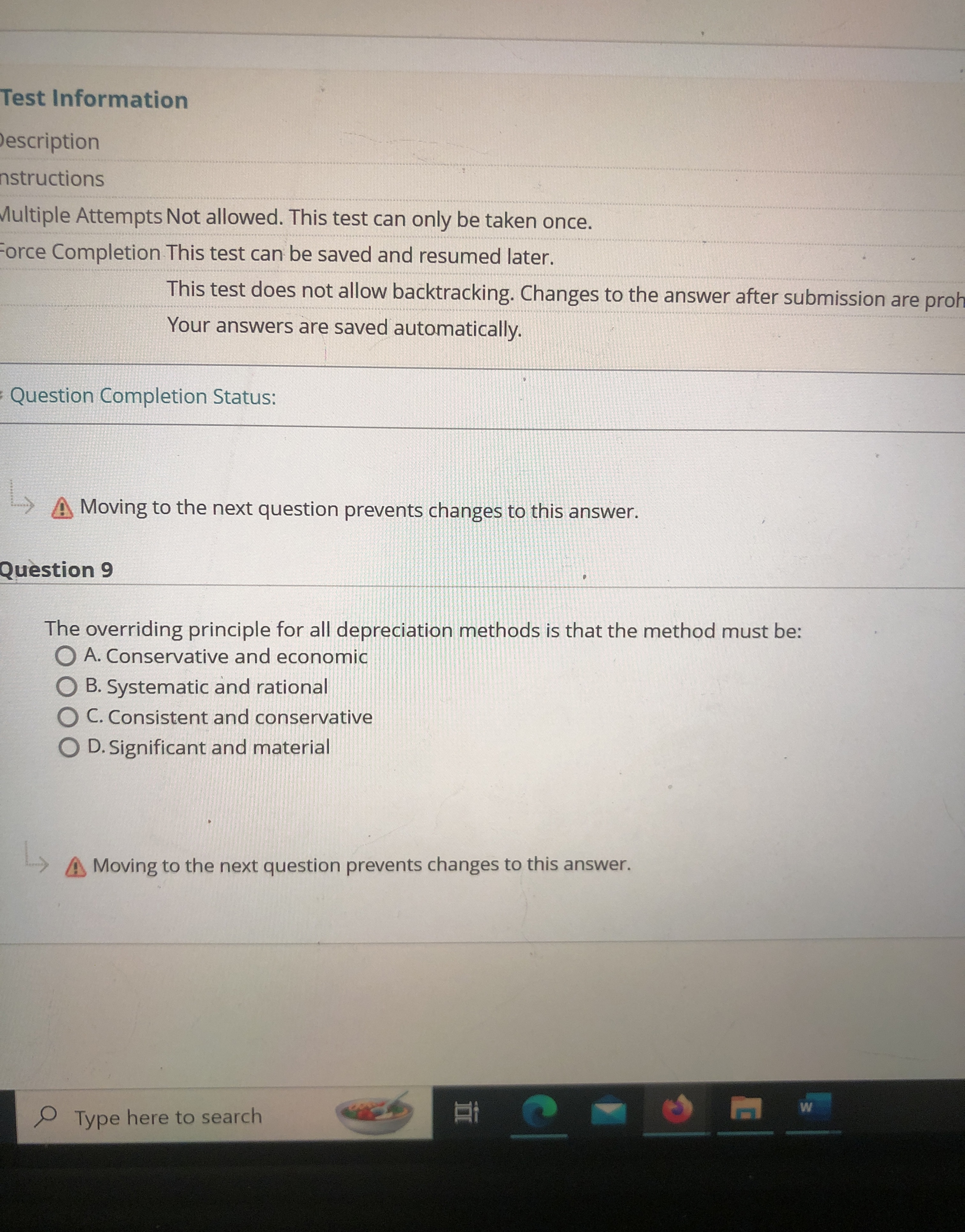  Moving to the next question prevents changes to this answer. Question