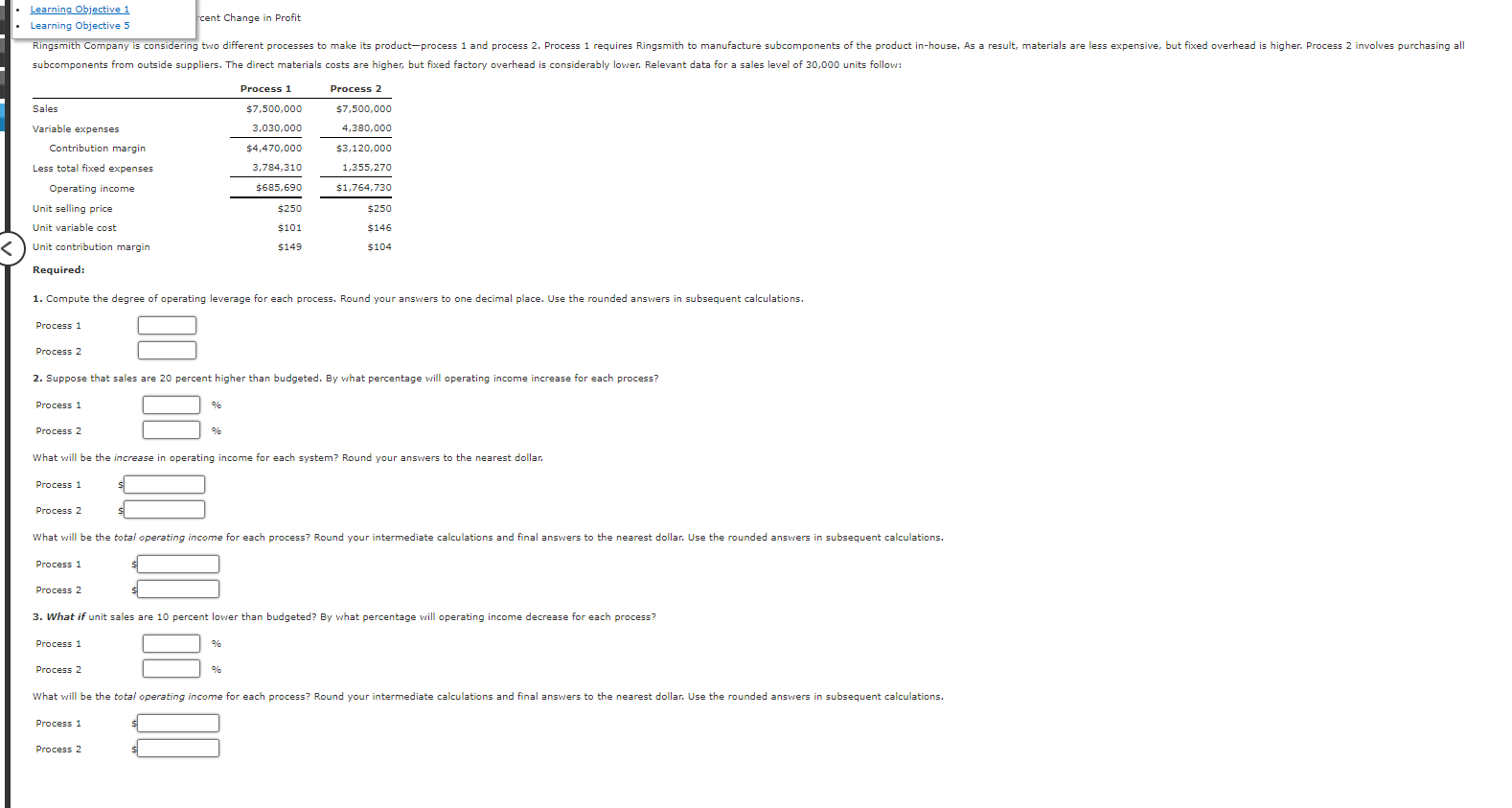  Learning Objective 1 subcomponents from outside suppliers. The direct materials costs