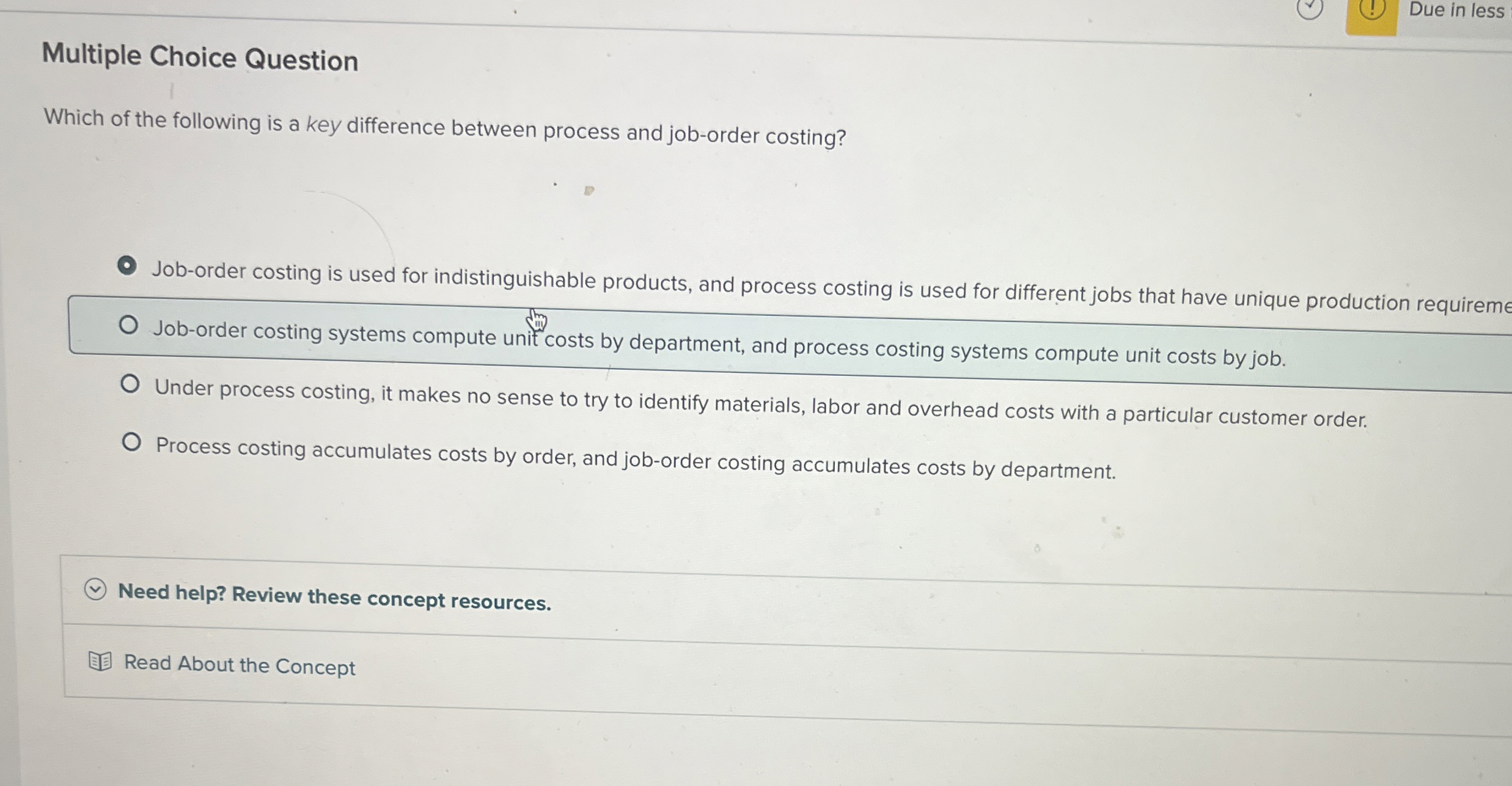  Multiple Choice Question Which of the following is a key difference