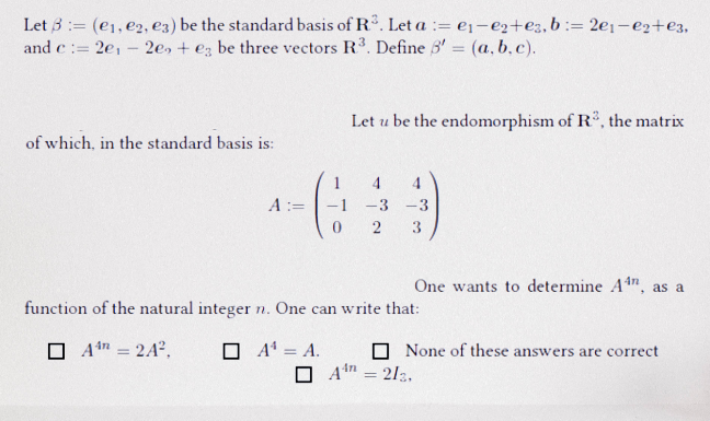  Let B := (e1, e2, e3) be the standard basis of