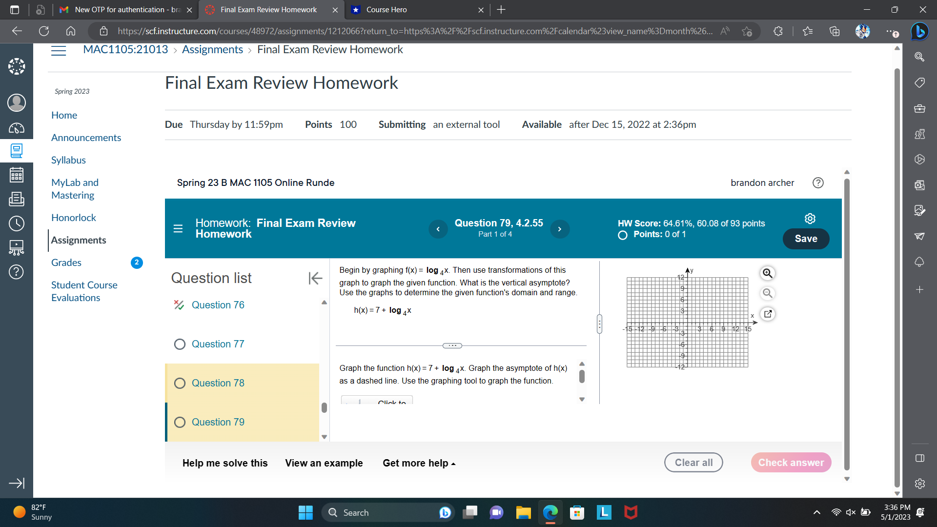 Homework Part 1 of 4 O Points: 0 of 1 Save K
