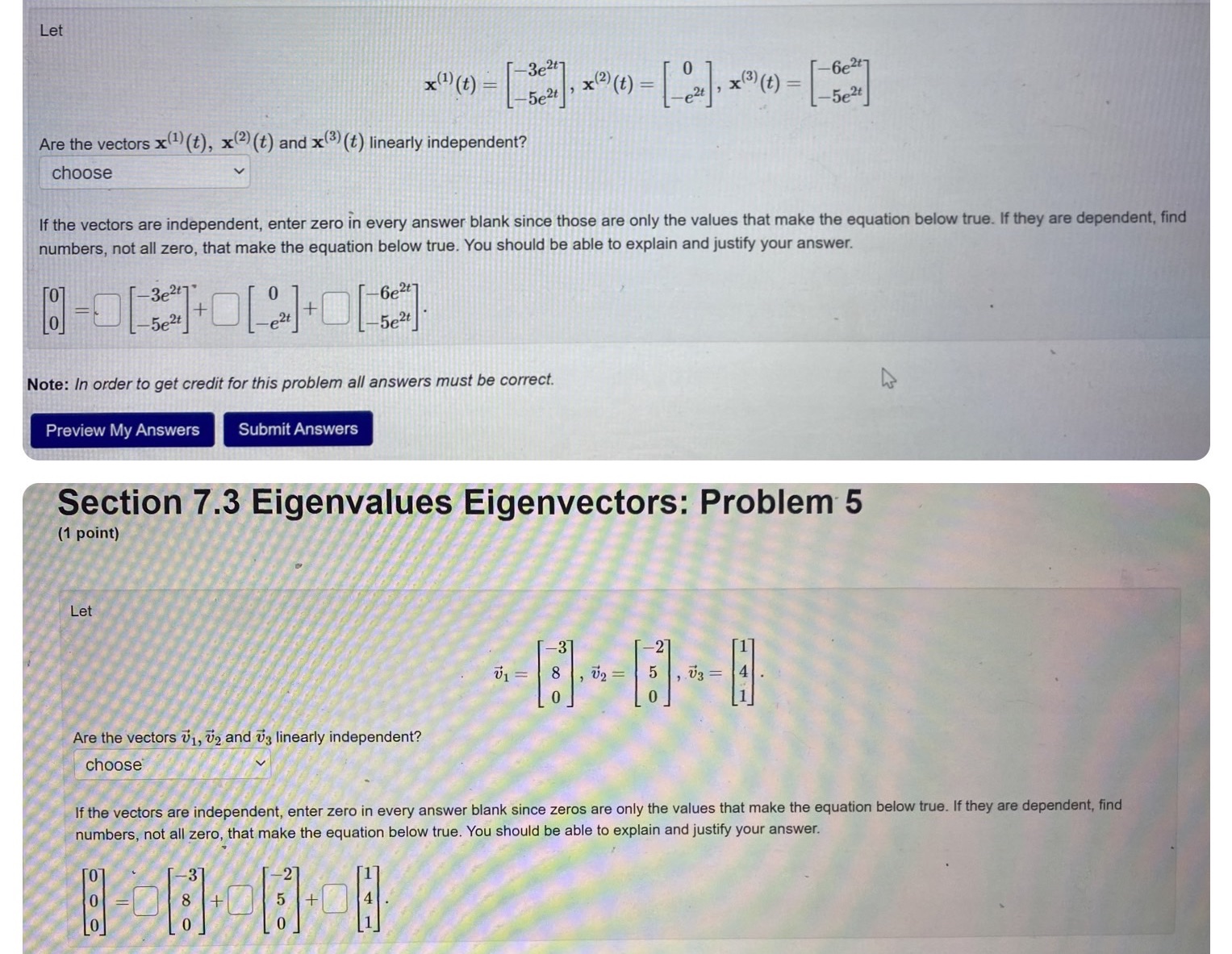 Please need an answer asap Let x(" (t) = [-3e27 - Seat
