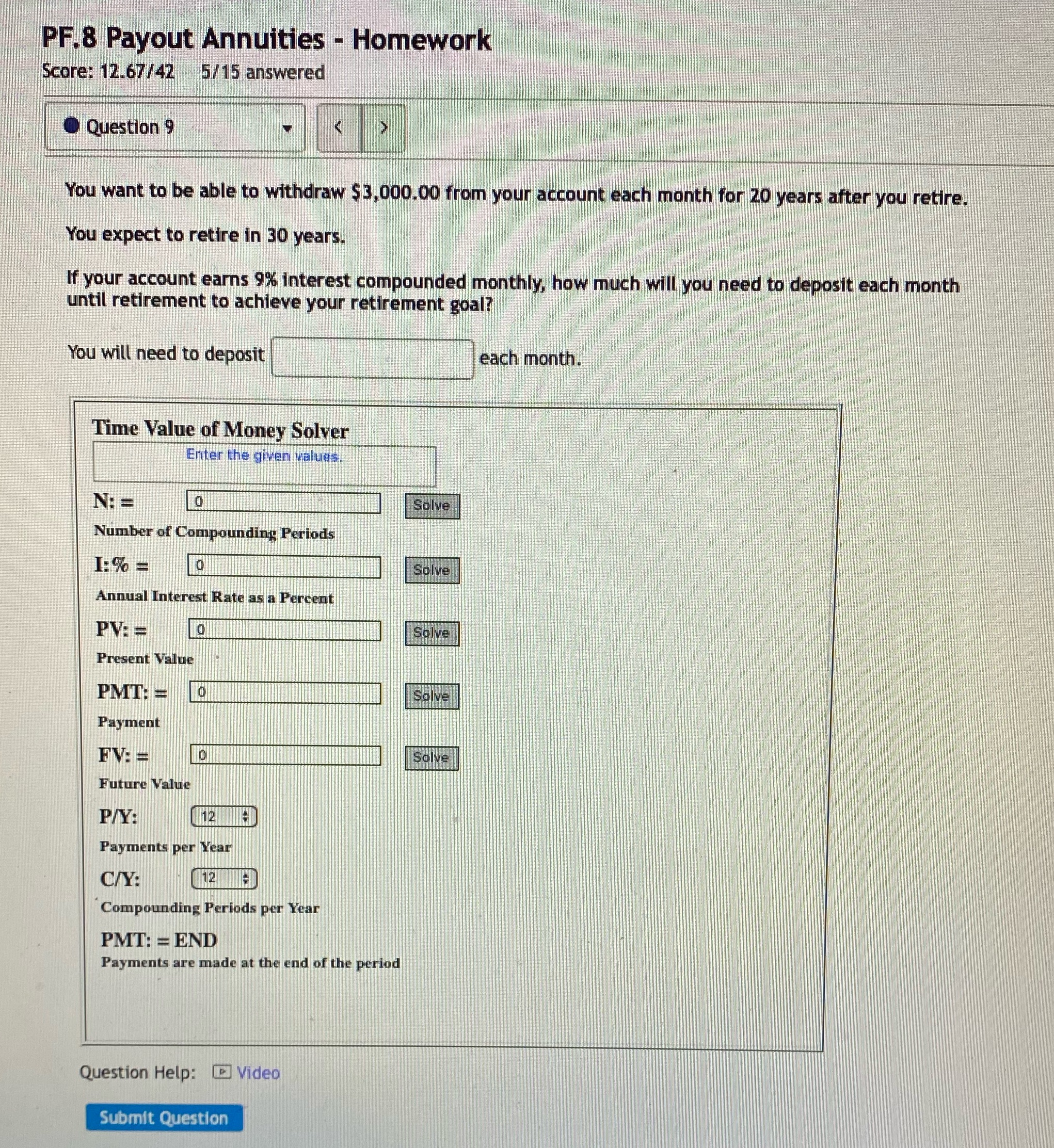 Needing help- previous tutor got this wrong PF.8 Payout Annuities - Homework
