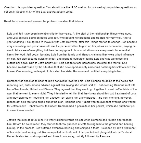  Question 1 is a problem question. You should use the IRAC
