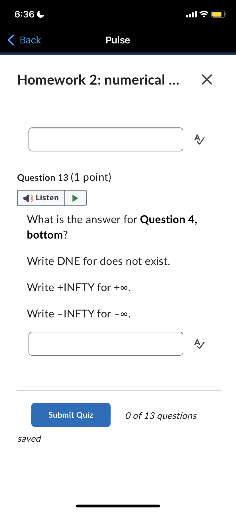 A/ Question 2 (1 point) Listen What is the answer for Question