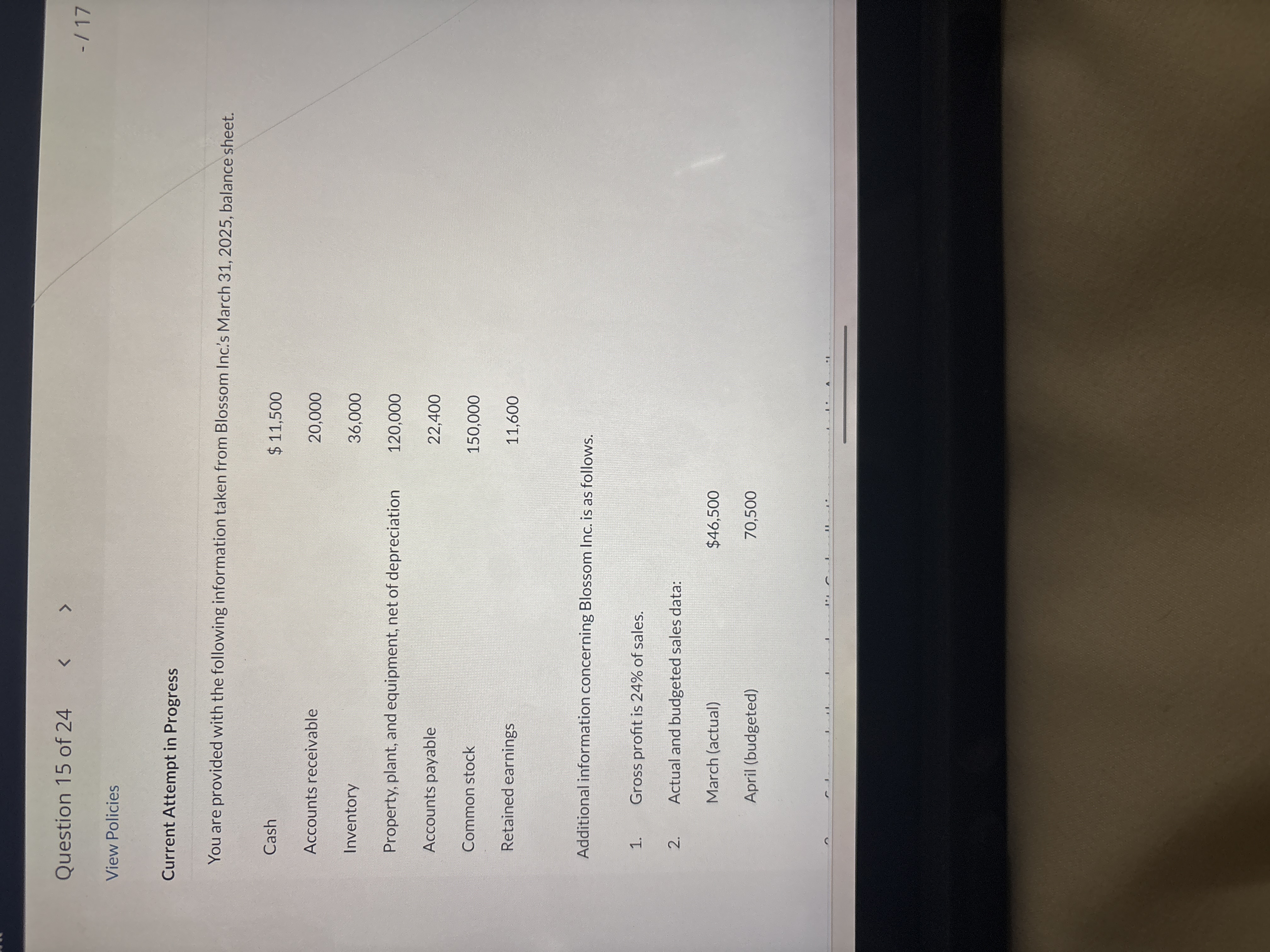  Current Attempt in Progress You are provided with the following information