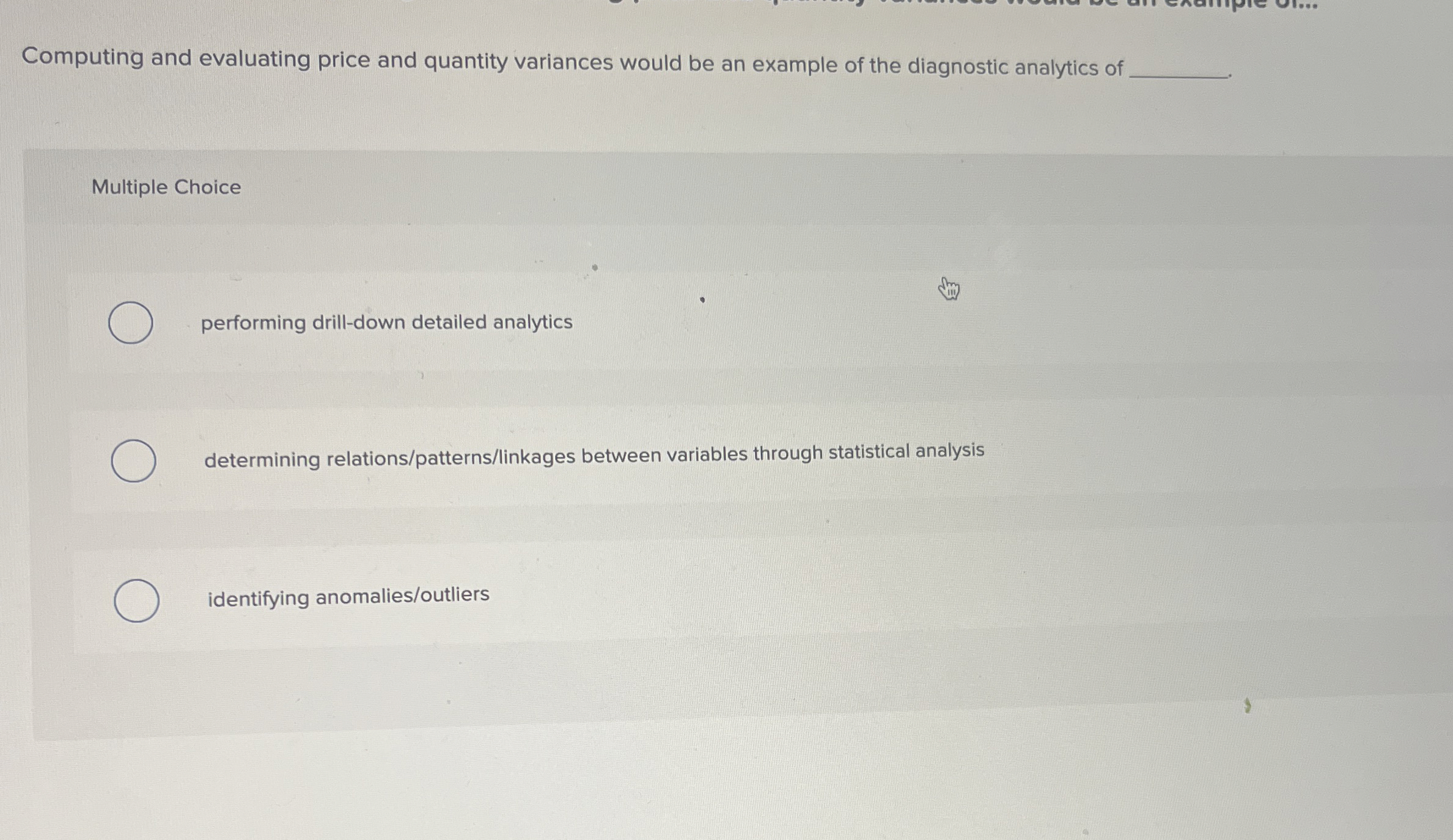  Evaluating the relationship between sales and advertising expense would be an