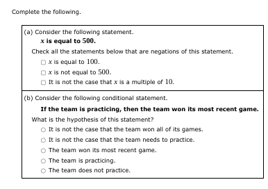 sill. O O It is not the case that the sign is