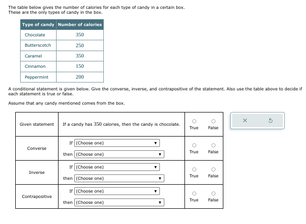 on the floor. O OConsider this conditional statement. If x+3 equals 8,