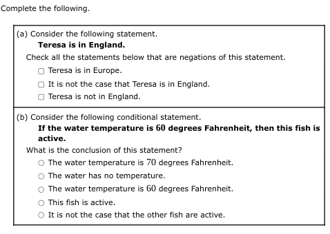 then x equals 5. (a) Give the converse of the statement. If