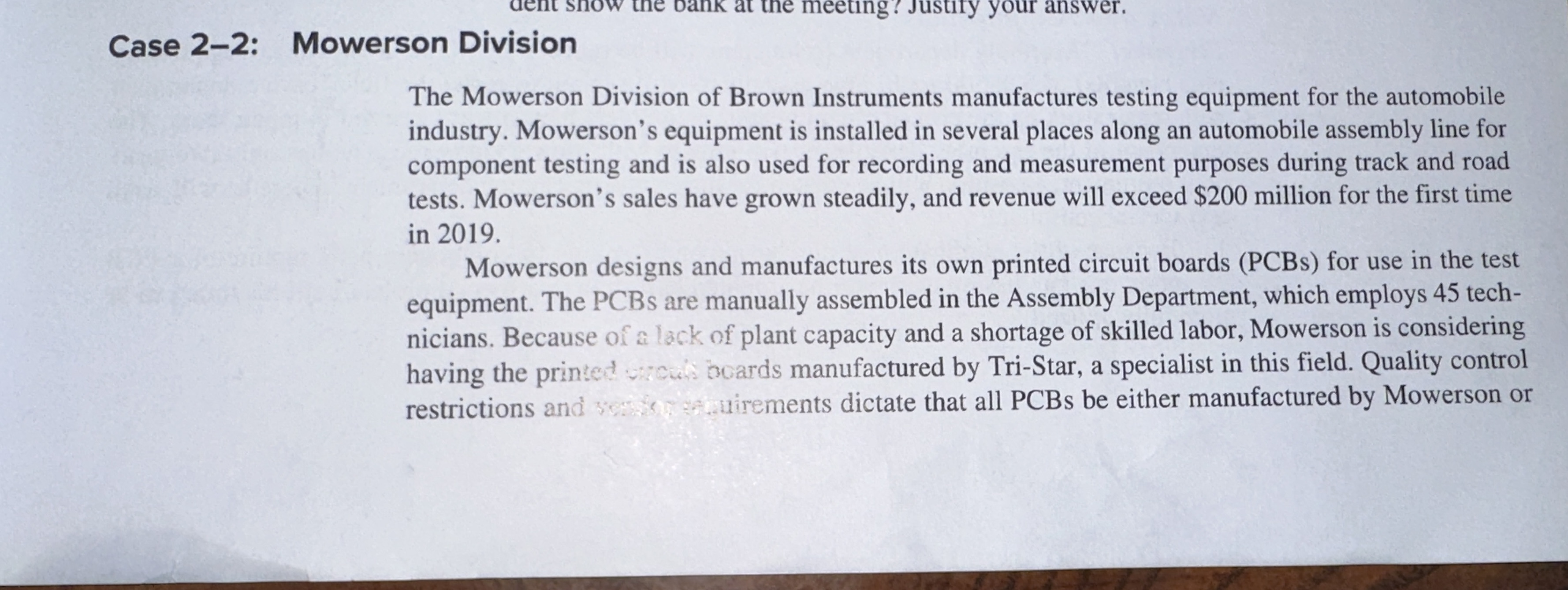  Part (a) requires a discussion. Prepare a single paragraph identifying 5