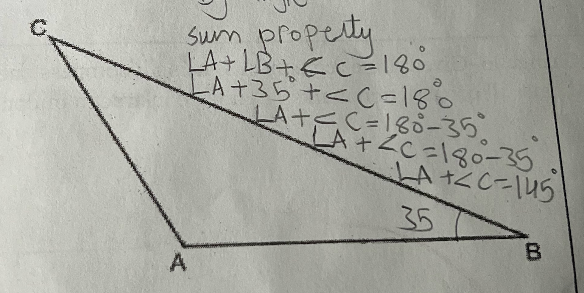 Using a compass and a straightedge, construct the bisector of LCAB. [Leave