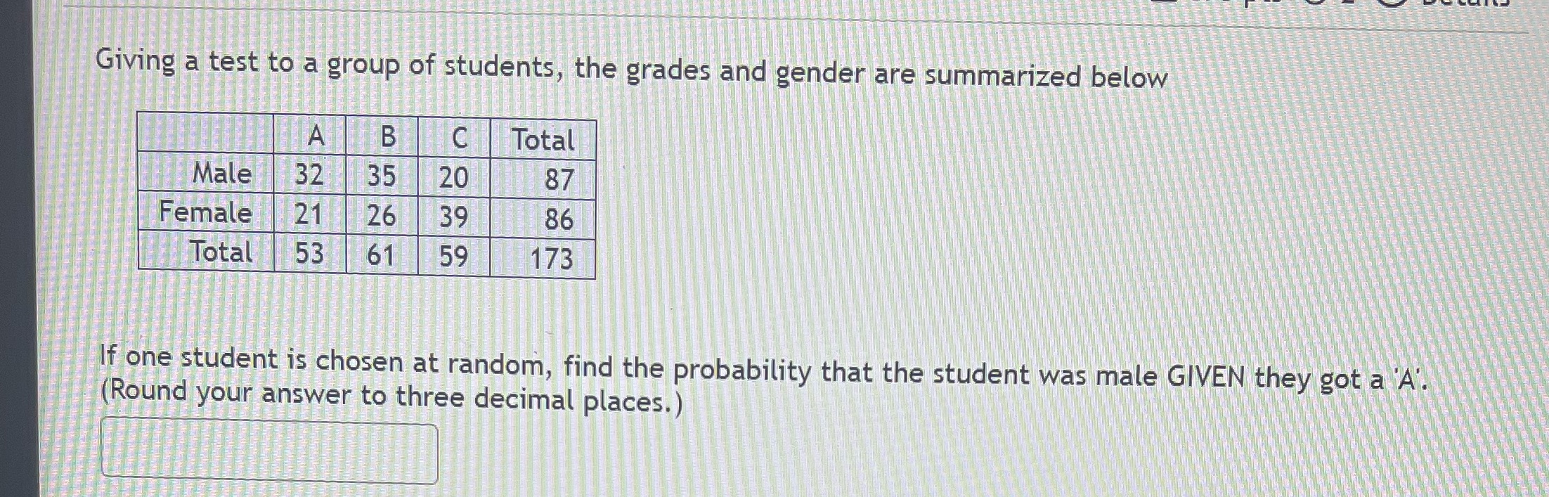 What is the solution ? Giving a test to a group of