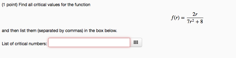 the average slope of this function on the interval (1, 6). E