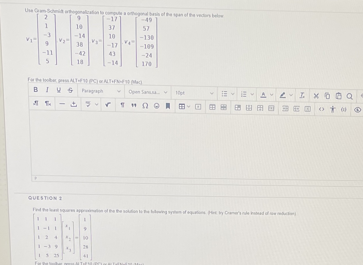 Homework 8This is linear algebra question please show steps for this question.