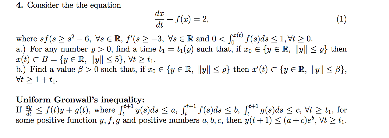 please using book nonlinear differential equations and Dynamical system 4. Consider the