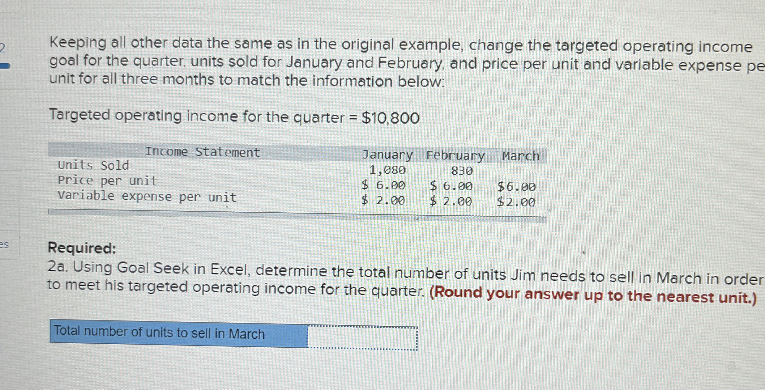  Keeping all other data the same as in the original example,