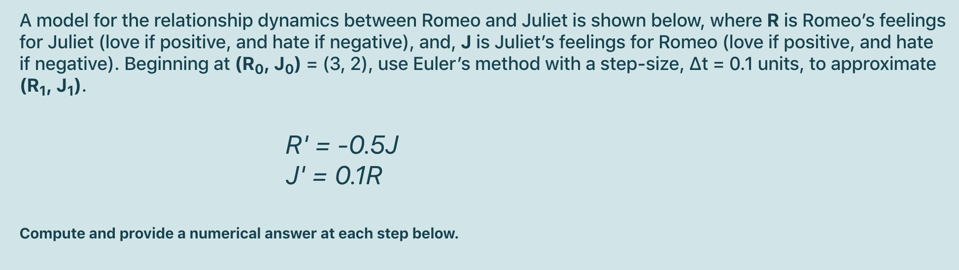 For this question, please calculate: a)R'0 = [answer goes here]b)R1 = [answer