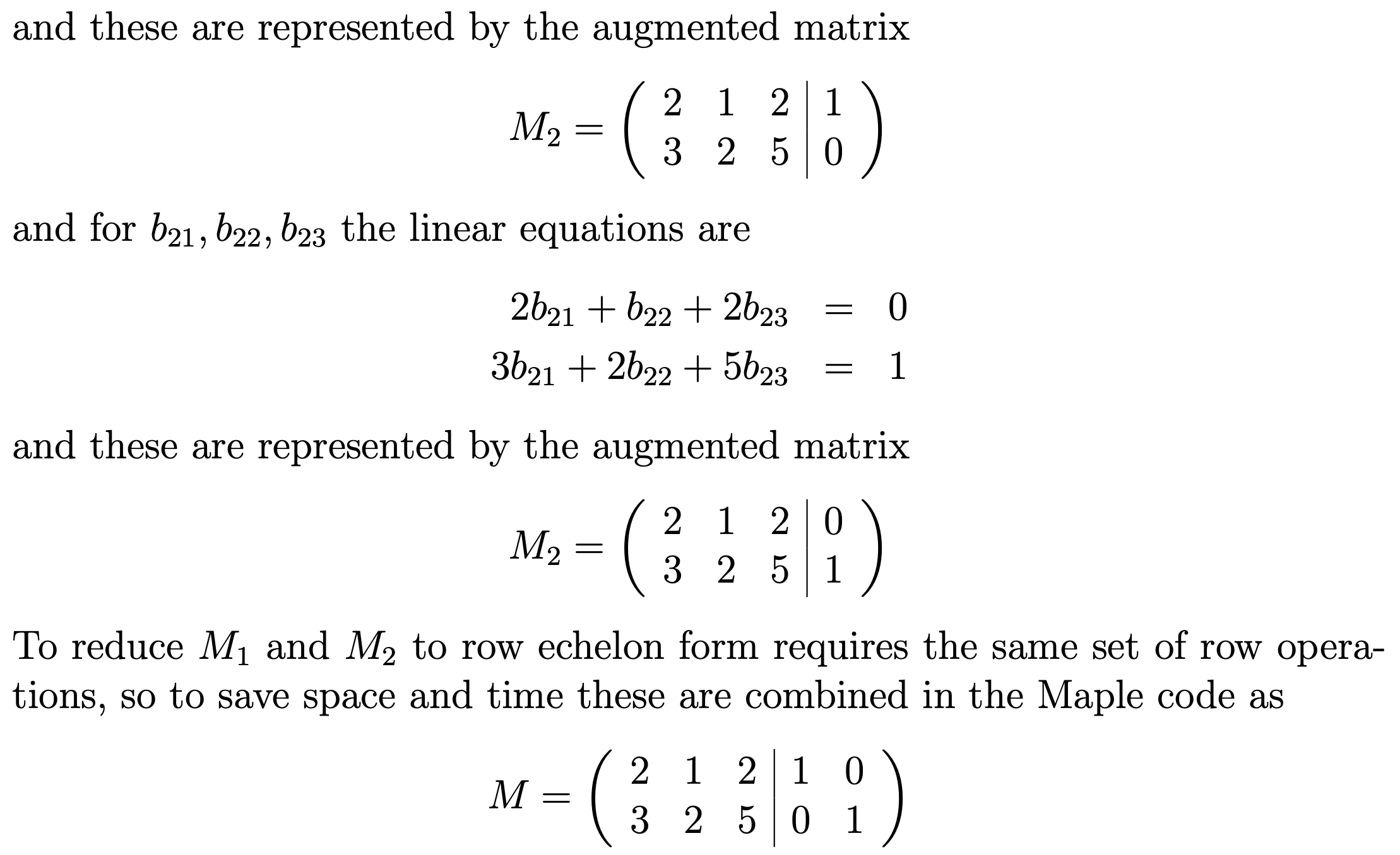 there is no matrix C such that AC = 13. > with