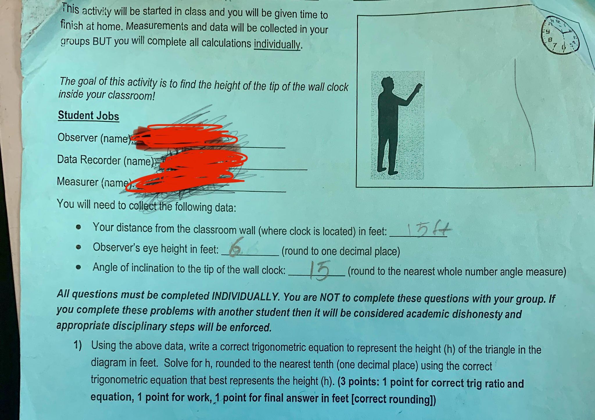  This activity will be started in class and you will be