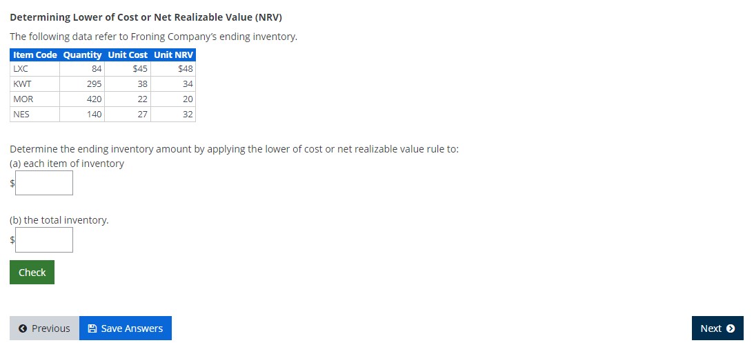  Analyzing Inventories Using LIFO Inventory Disclosure Note The disclosure note below