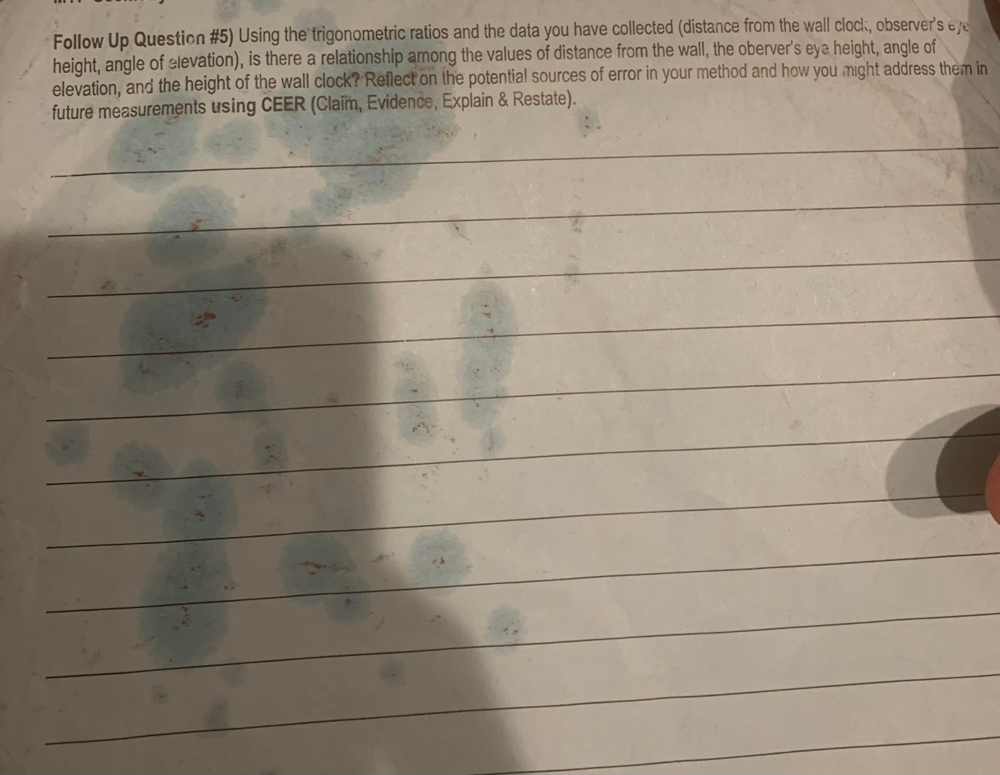 in your groups BUT you will complete all calculations individually. The goal