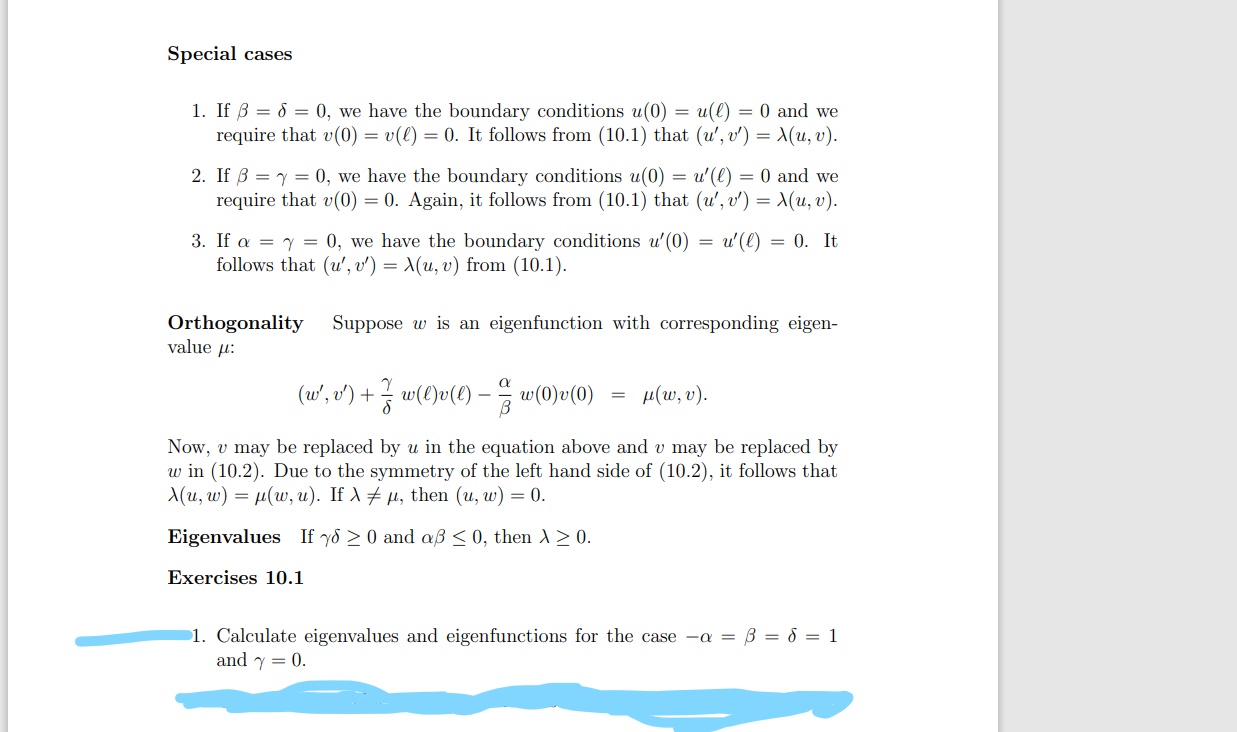 A and a function u / 0 such that u" + Au